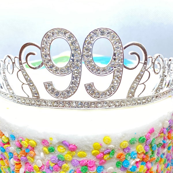 99th Birthday tiara,Birthday Headband, 99 Birthday Party Tiara, 99 Birthday Crown, 99 Birthday Party Decoration, 99th present