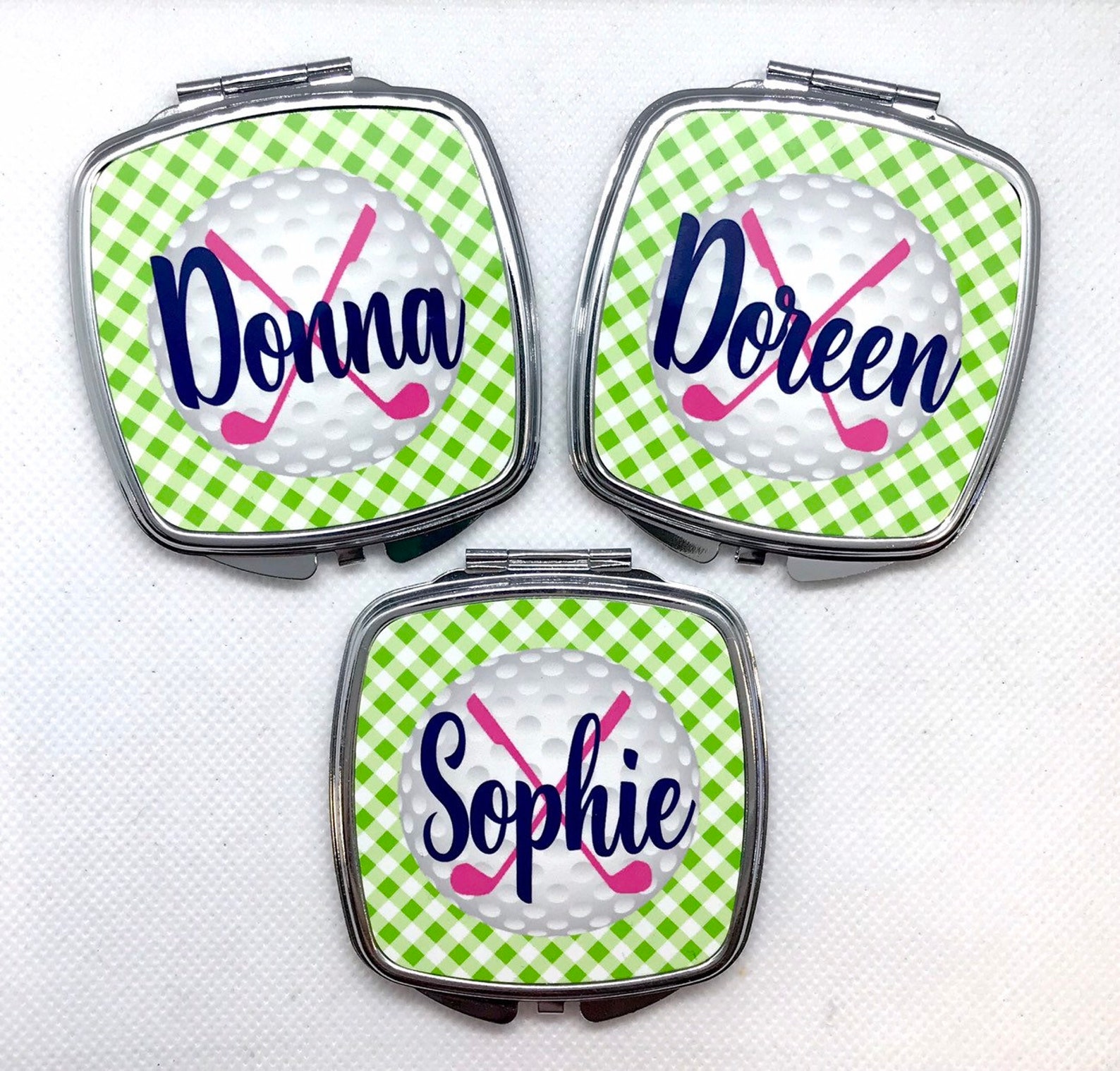 Golf Team Gift Golf Party Favor Golf Make up Mirror Etsy