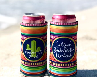 Fiesta Slim Party Huggers. Bachelorette Party Favors. Slim Can Fiesta Birthday Party Favors! Down to Fiesta! Slim Can Bachelorette!