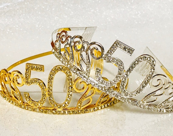 50th Birthday tiara, 50 Birthday Crown, Party Decoration,