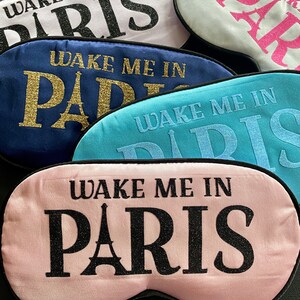 paris sleep mask, paris vacation gifts, paris party favors