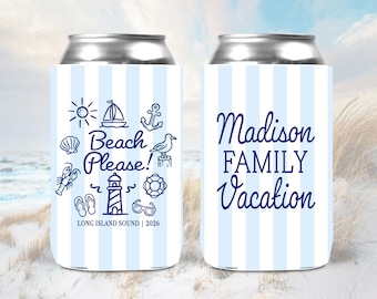 Coastal Bachelorette or Birthday. Custom East Coast Wedding. Personalized Party Favors.