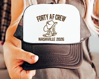 Cowgirl Trucker Hats | Custom Nashville Bachelorette party Hats, Austin