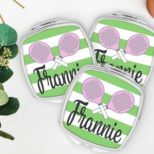 Paddle Tennis Team Gift | Paddle Tennis Party Favor | Paddle Tennis Make up Mirror | Custom Paddle Tennis| Personalized paddle Tennis