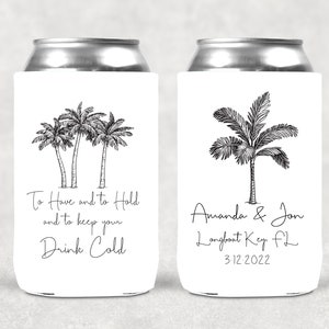 Palm Trees Party Favors. Slim Can Wedding or Bachelorette Party Favors. Beach Girl's Weekend or Family Vacation . Great Wedding Favors!