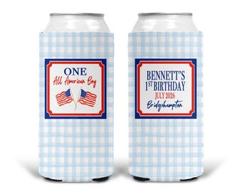 Red White and Blue Party Gifts. Personalized American Boy USA Birthday Favors.