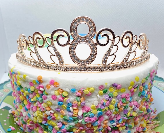 8th Birthday Tiara, 8th Birthday Gift, 8 Year Old Birthday Tiara