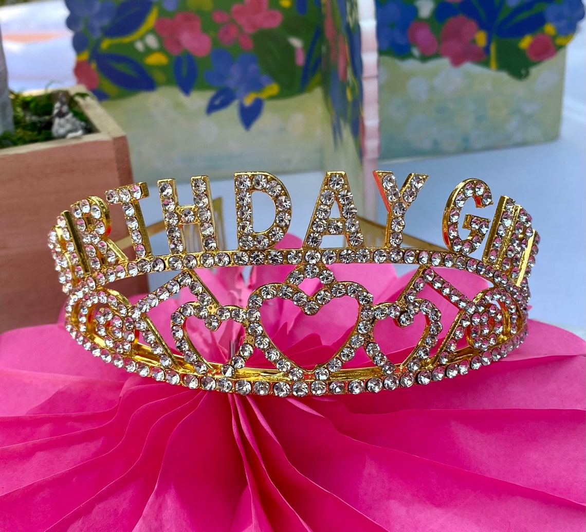 Birthday Girl tiara 21st Birthday Crown 30th Birthday Tiara Etsy
