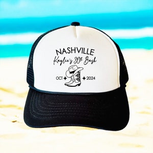 Nashville Party Hat | Bachelorette Trucker Hats | Nashville Bachelorette | Austin Bachelorette party favors \