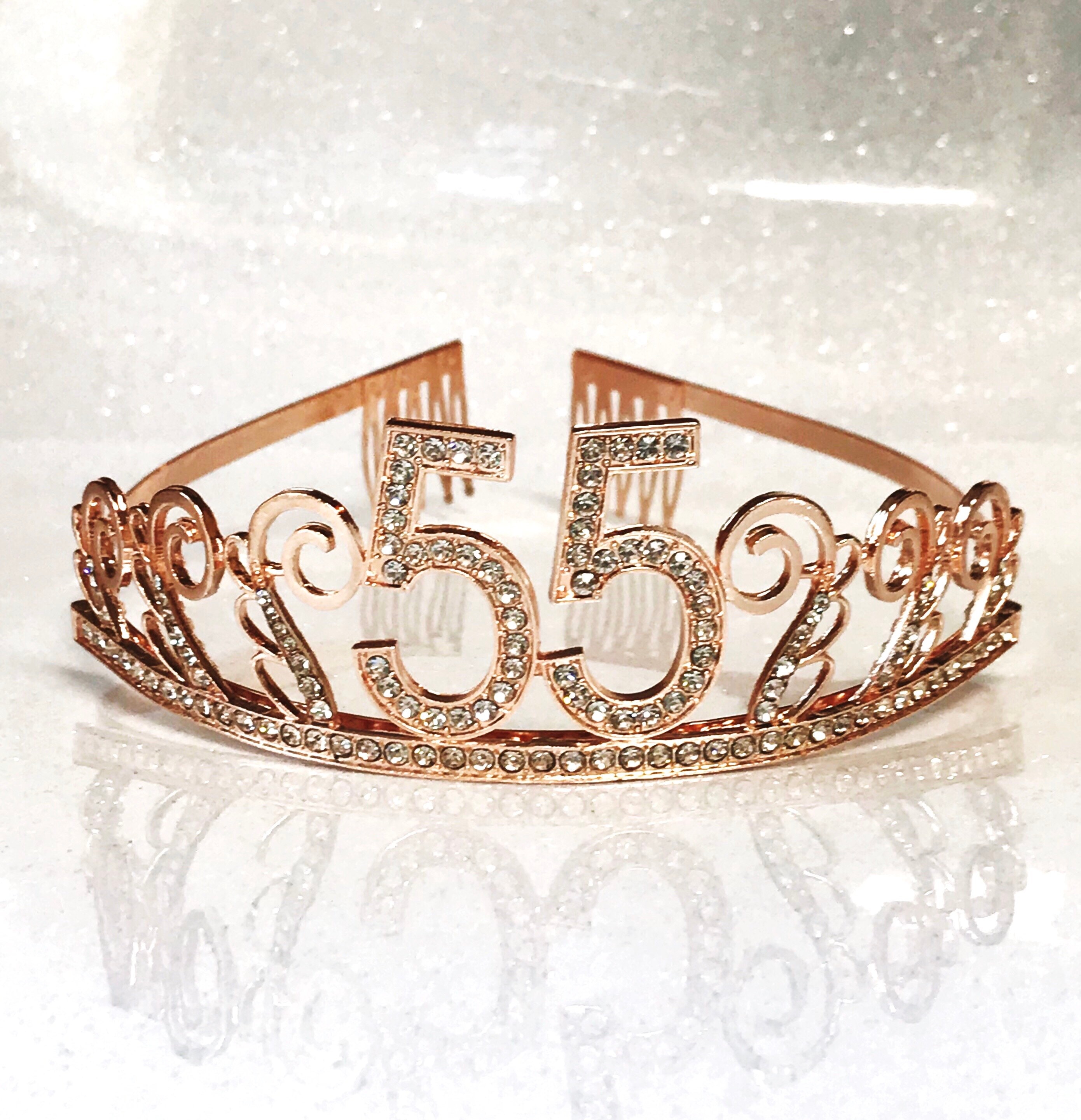 55th Birthday tiara, Birthday Headband, 55 Birthday Party Tiara, 55th Birthday Crown, 55th Birthday Party Decoration, 55 birthday gift!