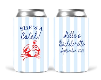 She's a Catch Bachelorette or Birthday Favors. Coastal Hamptons, Nantucket Party. Maine vacation favors!