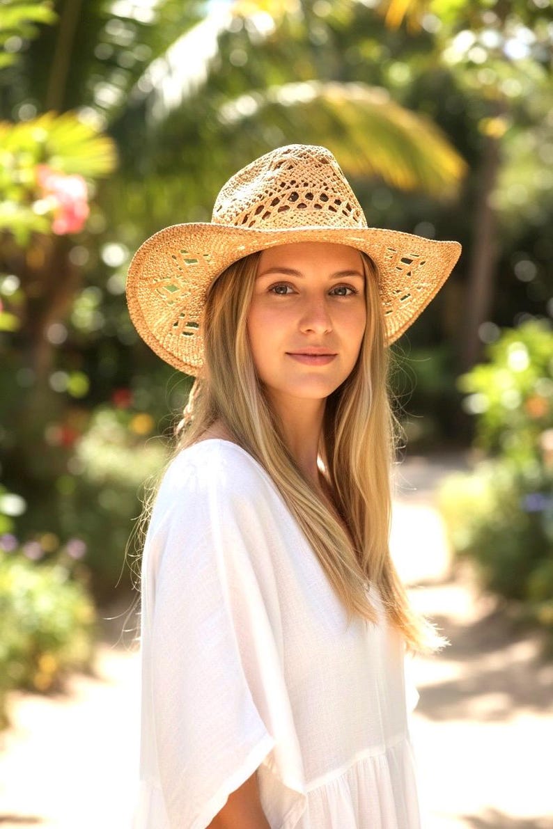 Bride Cowgirl Hat | Bachelorette party hats | Coastal Cowgirl tan hat - no bride