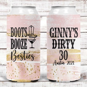Rose Gold "Glitter" Party Huggers. Slim Can Party. Personalized Texas Bachelorette Party favors. Austin  Nashville Birthday Party Favors!