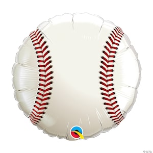 Large Baseball Birthday Party Balloon | 18&quot; Baseball Foil Balloon | Boys Birthday Party Decoration | Baseball Baby Shower Balloon