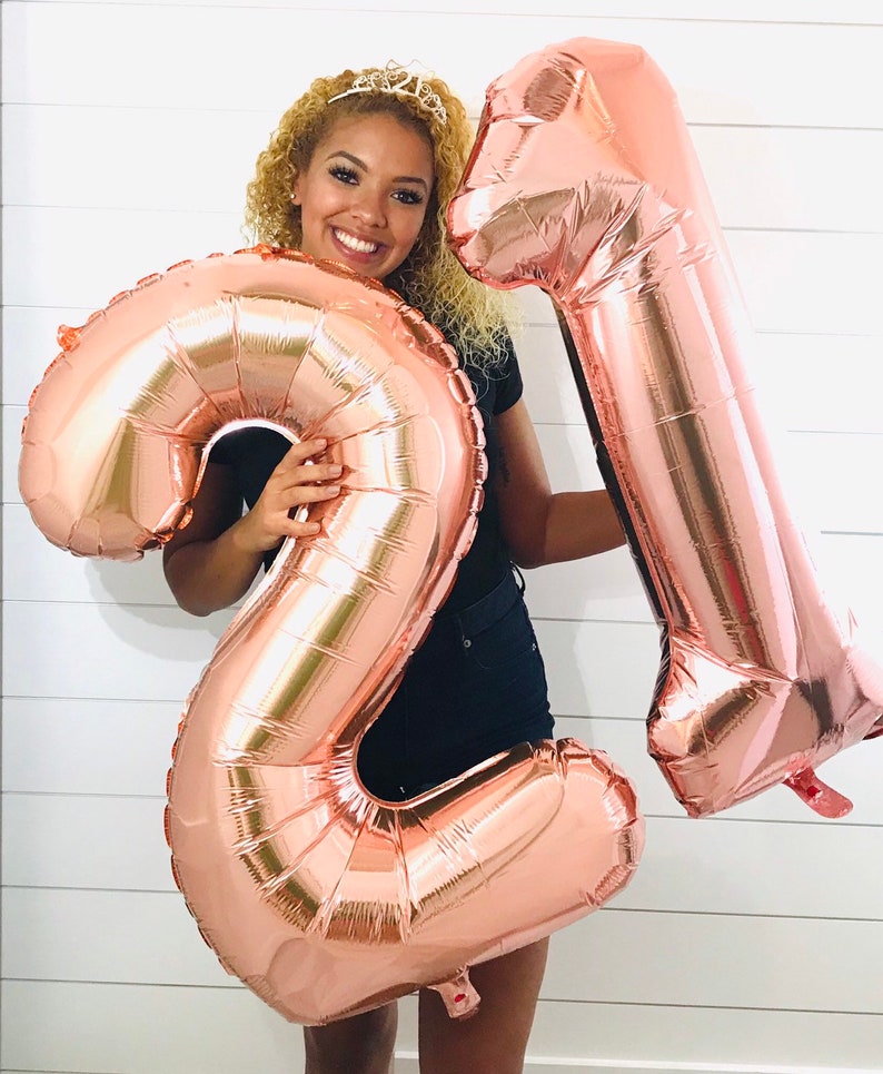 Number Balloons Birthday Party Decoration Any Birthday Balloons Large 34 Foil Birthday Party Balloon Number Party Balloons image 5