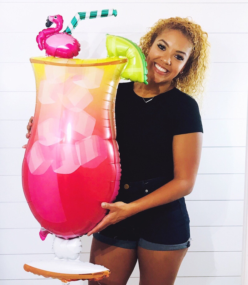 Bachelorette Party Decoration Tropical Shower Balloon Large Foil beach Birthday Party Balloon Tropical Drink Balloon