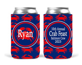 Crab Party Huggers. Bachelorette or Birthday Beach Favors. Beach Vacation Favors. Crab boil party! Crab Boil Favors. Family Reunion!