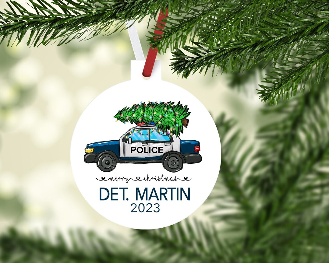 Police Ornament. Personalized Police Gift Custom Thin Blue Line ...