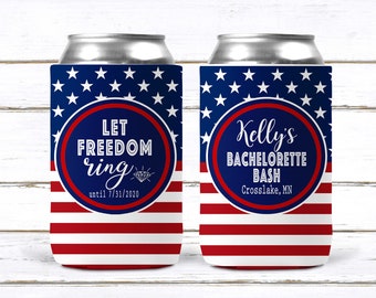 USA Party favors. Red, White & Blue, Personalized Wedding Favors. America Bachelor / Bachelorette.