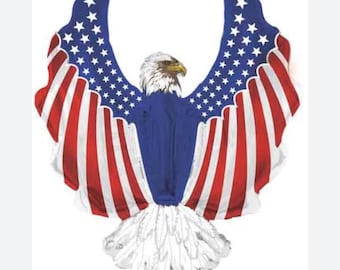USA Balloon | 40" American Eagle Fourth of July Decoration | Large 250 Party Balloon