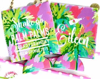 Palm Tree Tropical Bachelorette or Birthday Beach Favors. Hawaii Beach Party. Personalized