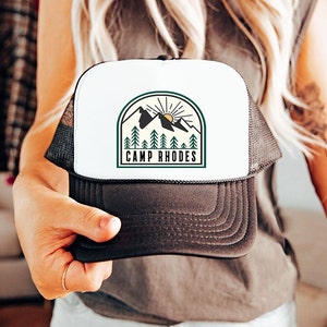 camp trucker hat / Camp Party Hats | Camp Bachelorette party Hats | Custom Camp Party Hats | Camping party favors \ Camping birthday