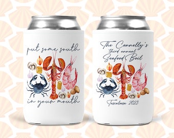 Crawfish Boil Party. Custom Seafood Engagement or Wedding Crab Boil.