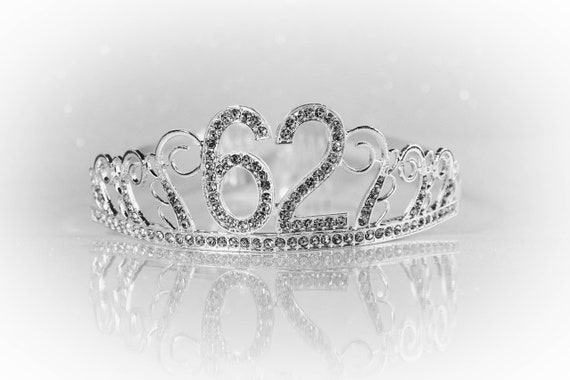 62 Birthday Tiara, Birthday Headband, 62 Birthday Party