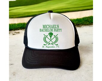 Golf Trucker Hat | Custom Bachelor, birthday favors | team gifts \ Party favors