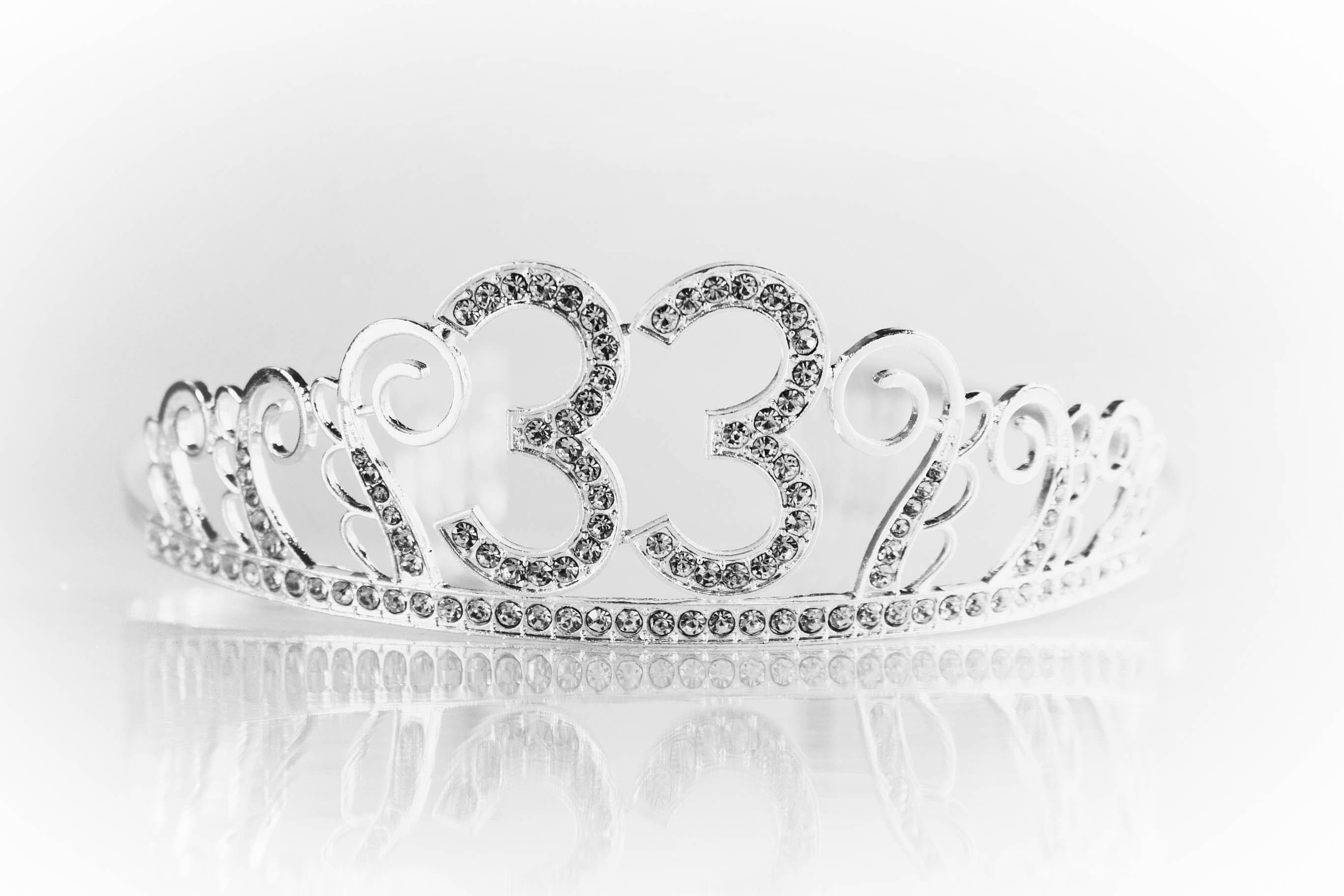 33rd Birthday Tiara, Birthday Headband, 33rd Birthday Party Tiara