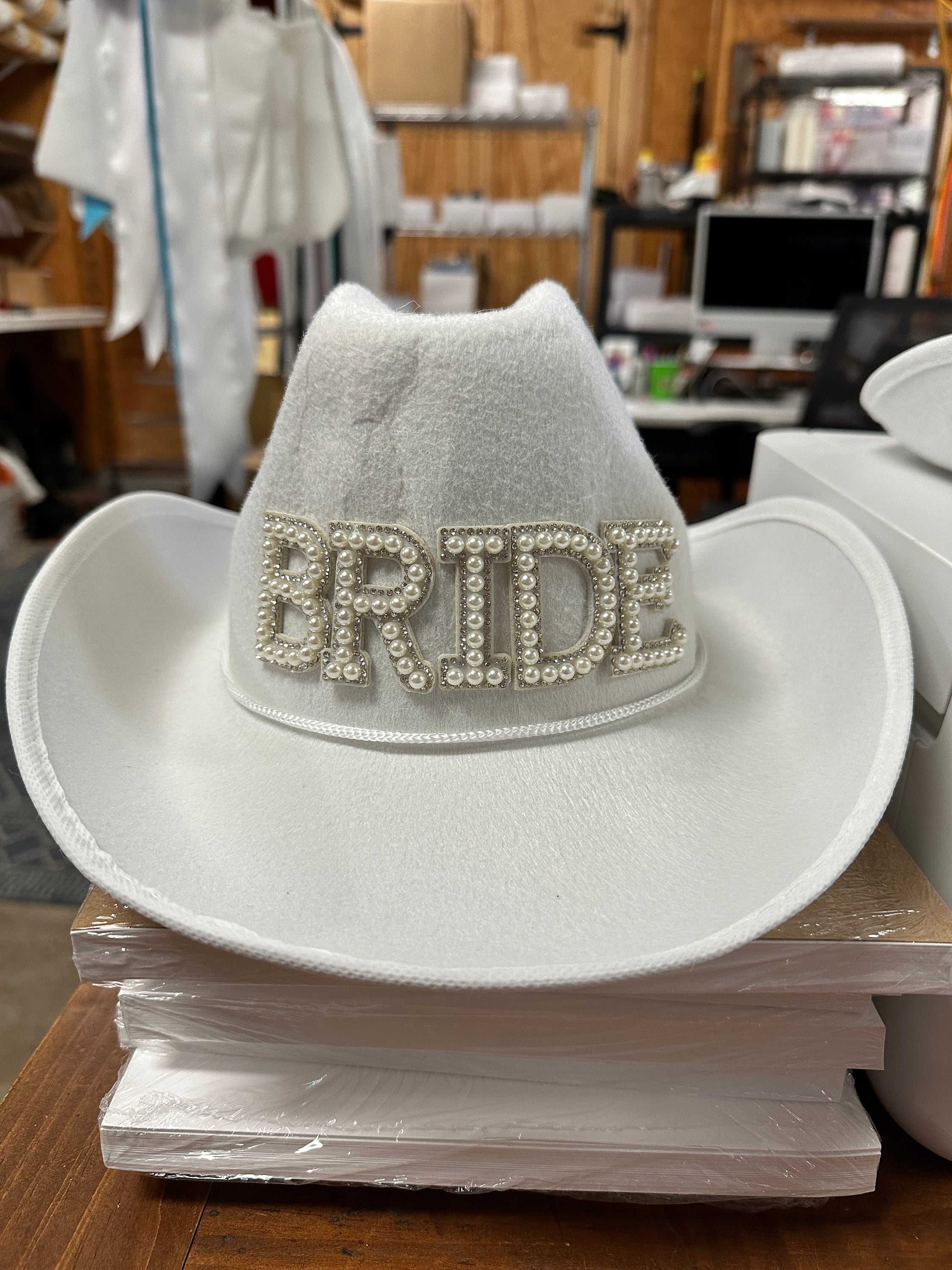 Bride Cowgirl Hats | Nashville Bachelorette | Pearl Mrs  display picture 2