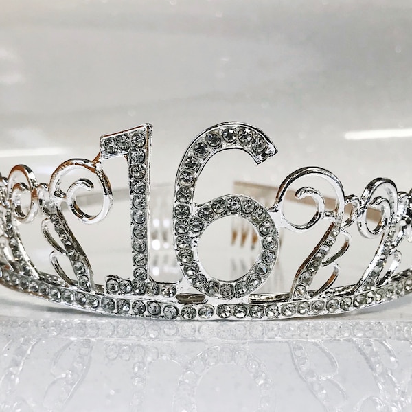 16th Birthday tiara, Sweet 16 Birthday Headband, 16 Birthday Party Tiara, 16th Birthday Crown, Sweet 16 Birthday Party Decoration, 16 gift!