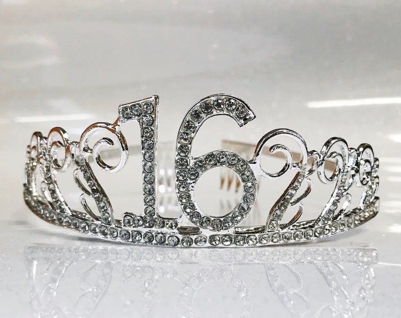 16th Birthday Tiara Sweet 16 Birthday Headband 16 Birthday Etsy