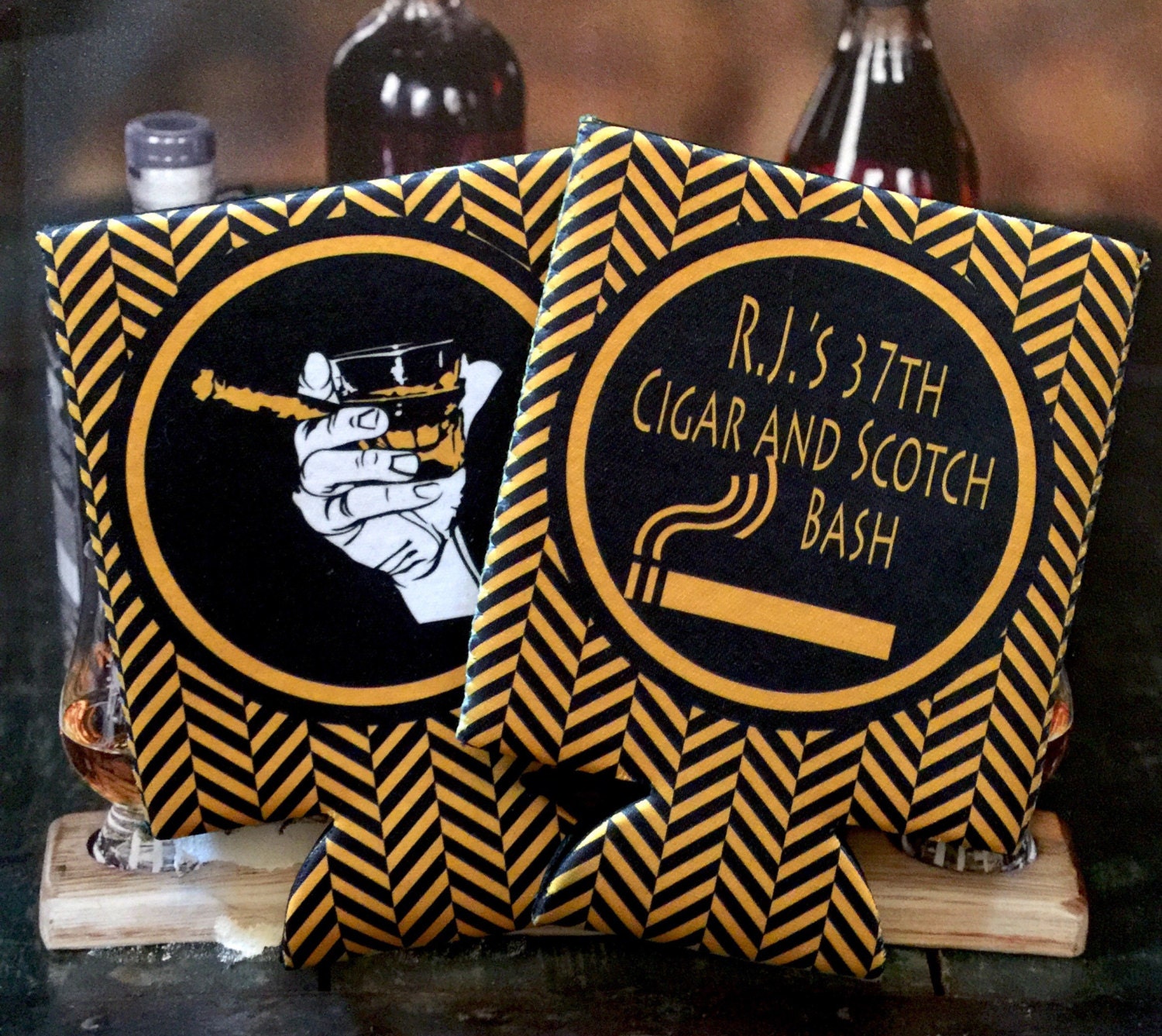 Cigar party favors. Guy's Cigar Birthday Party Huggers Etsy