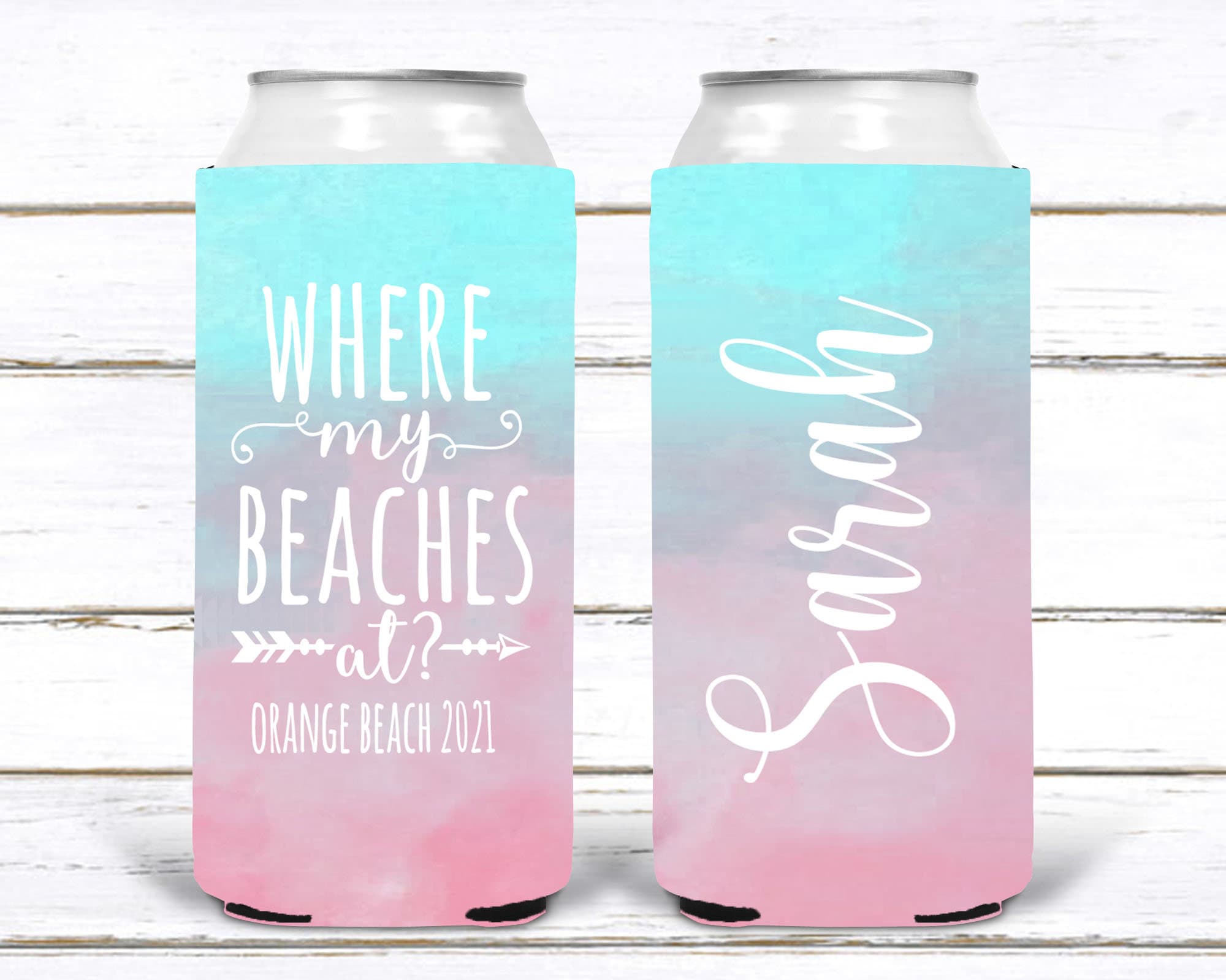 Toot Chill Reversible Can Cooler Sleeve Pack of 2, Ombre Multi