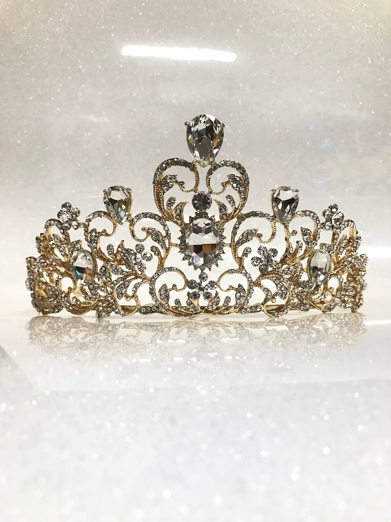 Fancy tiara, Quinceanera crown, Birthday Party Tiara, Birthday Girl Crown, Birthday Tiara, Princess crown, Bridal Tiara crown, Wedding tiara image 4