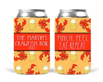 Personalized Crawfish Boil Party Favors - Neoprene Crayfish Gifts