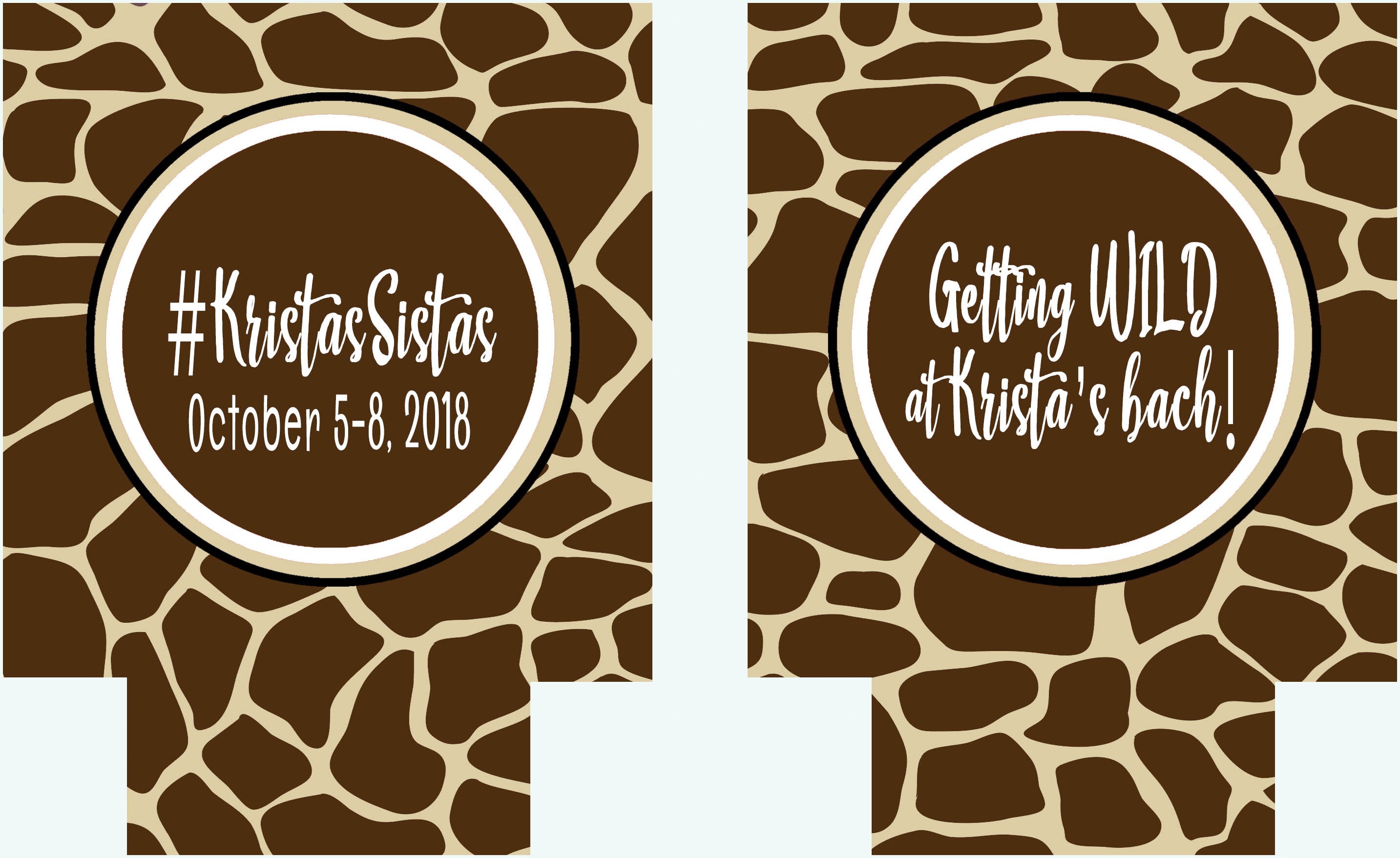 Giraffe Party Huggers. Animal Print Bachelorette or Birthday - Etsy