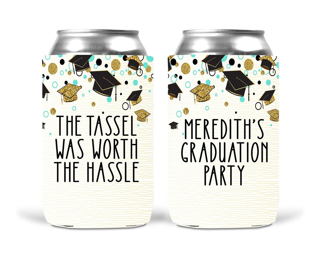 Graduation Tassel Party Huggers. Graduation Party Favors. Monogram ...