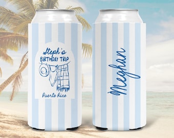 Coastal Bachelorette or Birthday. Custom East Coast Wedding. Personalized Party Favors.