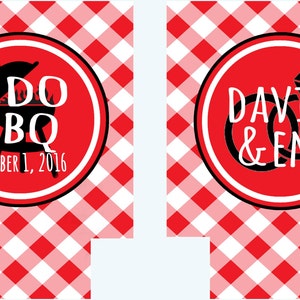 I Do BBQ. Custom Wedding Shower Favors. Personalized Barbeque Party Favors! bild 3