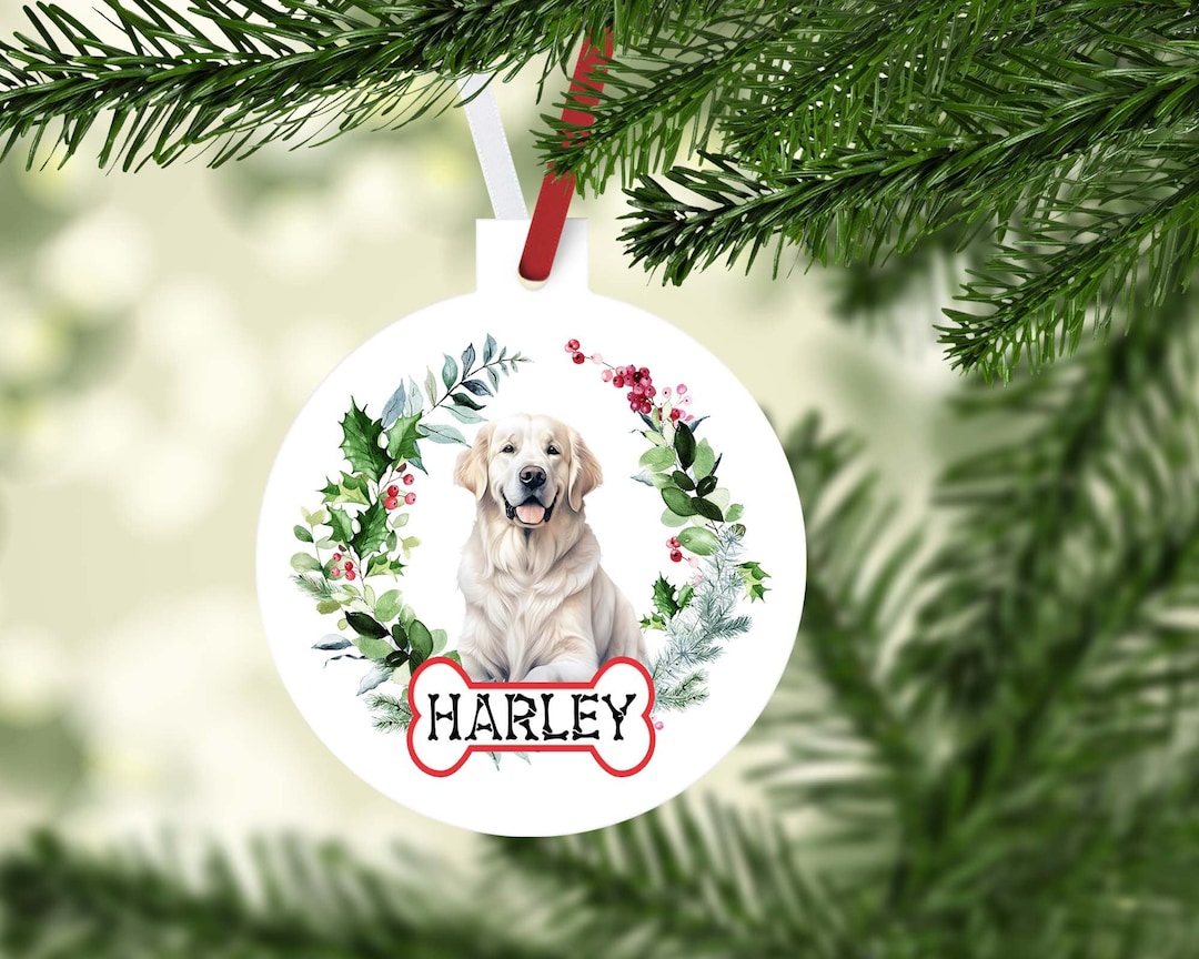 Golden Retriever Ornaments. English Cream Retriever Ornament. Golden