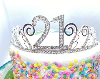 21st Birthday tiara, Birthday Headband, 21st Birthday Party Tiara, 21 Birthday Crown, 21st Birthday Party Decoration, 21 gift!