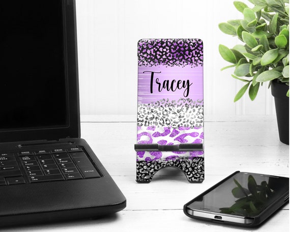Purple Serape/Leopard Phone Stand Purple Serape/Leopard Phone Stand