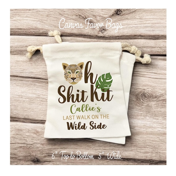 Jungle Party Bags. Personalized Bachelorette Bag. Wild One Birthday Favor bags!