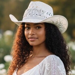 Bride Cowgirl Hat | Bachelorette party hats | Coastal Cowgirl image 4