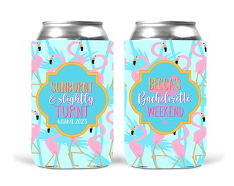 Flamingle Beverage Huggers. Flamingo Party Favors. Custom Flamingo Birthday or Bachelorette Party Favors. Flamingle Party Favors!