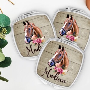 Equestrian Personalized Make Up bag. Cowgirl Make up Bag. Personalized Equestrian Team Gift Horse Birthday image 3