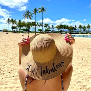 Beach Party Hat | Birthday Girl | Bride Sun Hat |