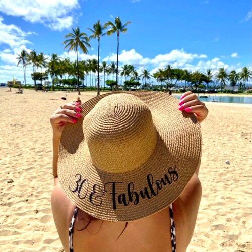Beach Party Hat | Birthday Girl | Bride Sun Hat |